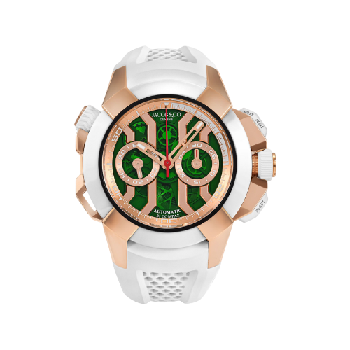Jacob & Co. Epic X Chrono R/G Green dial - 47mm - Ref; EC312.42.PB.GN.AHB4D thumbnail 1