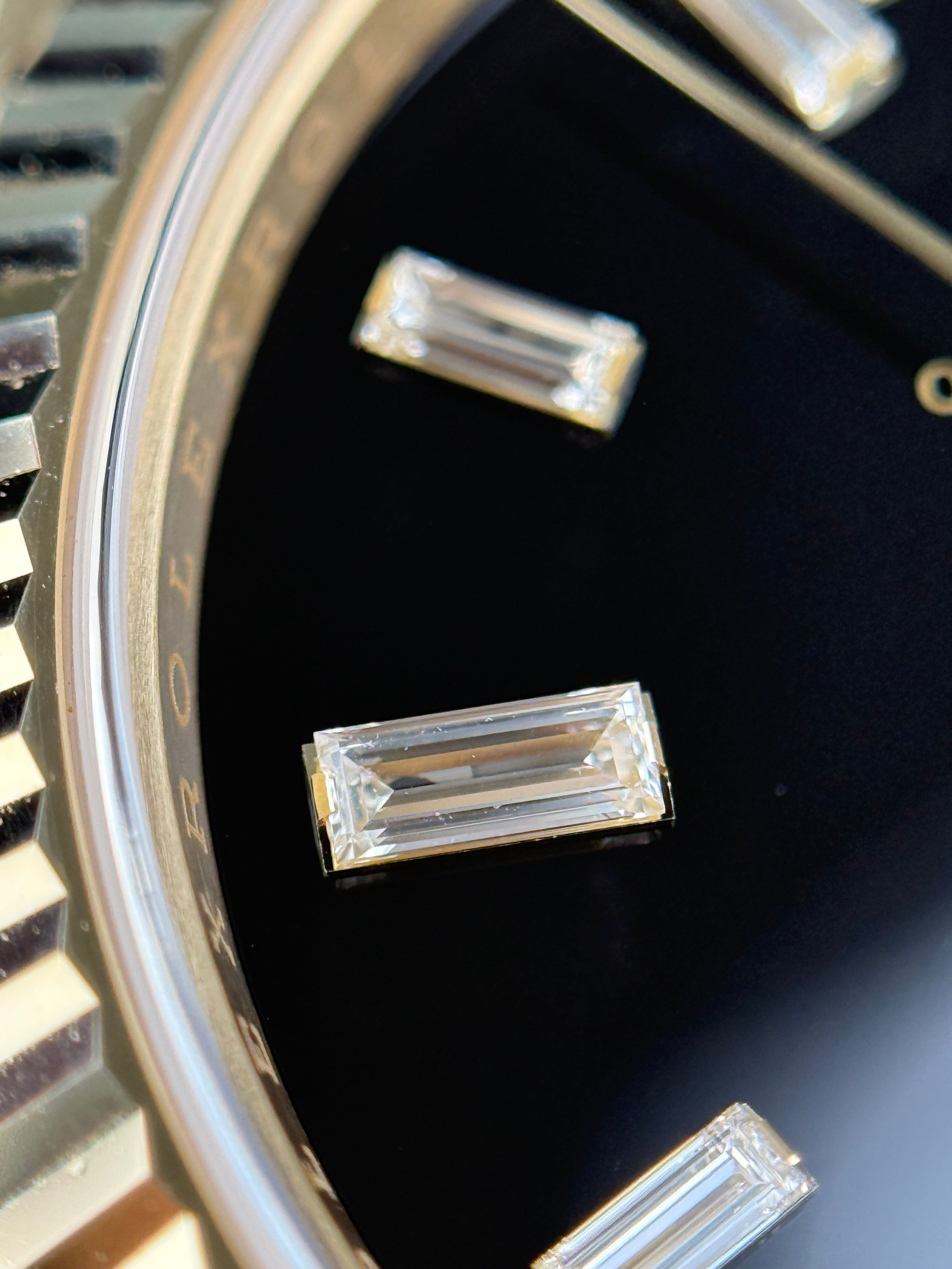 Rolex Day-Date black onyx baguette - 40mm - Ref; 228238-0059 thumbnail 4