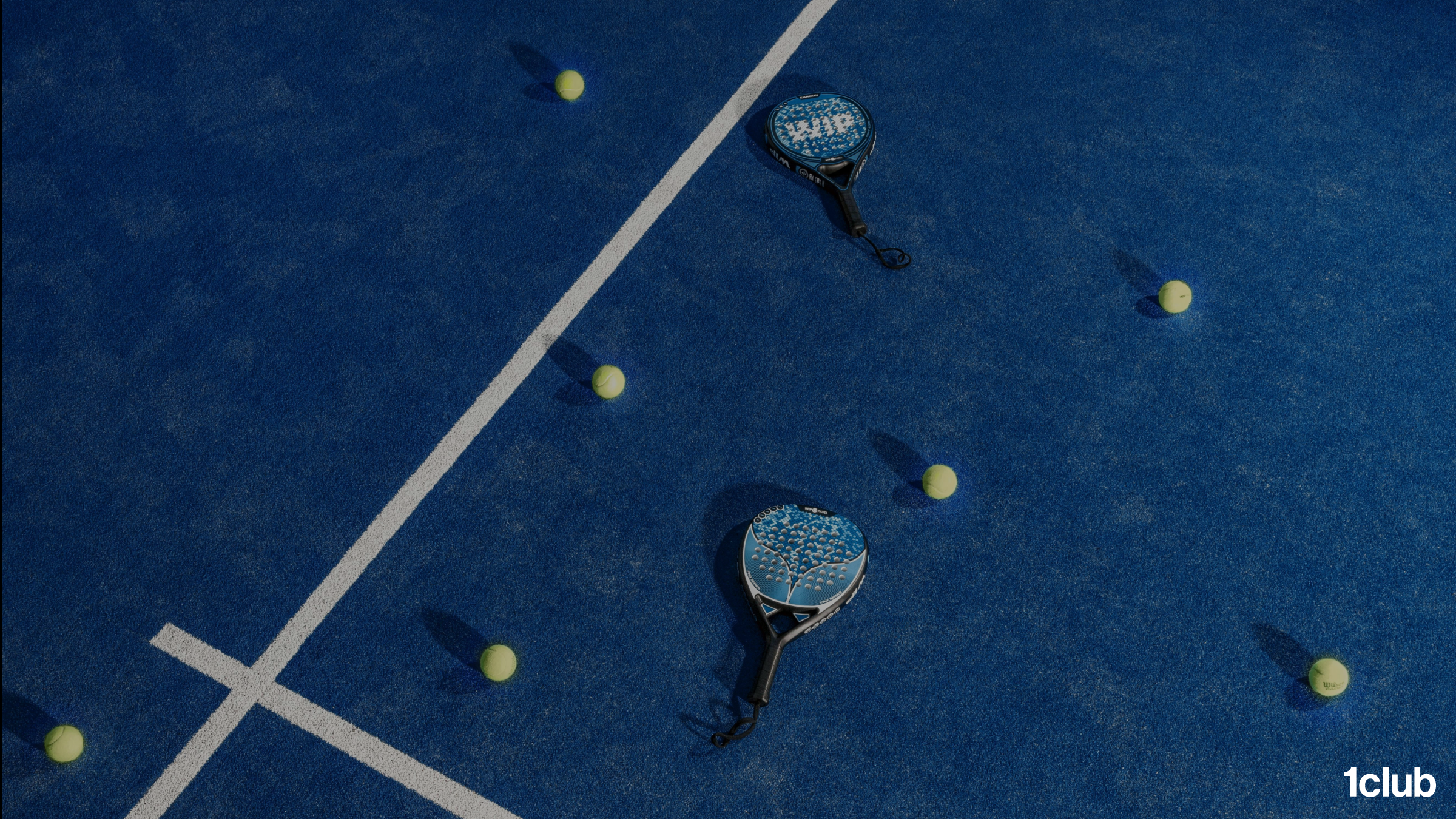 Padel courts viewed from above