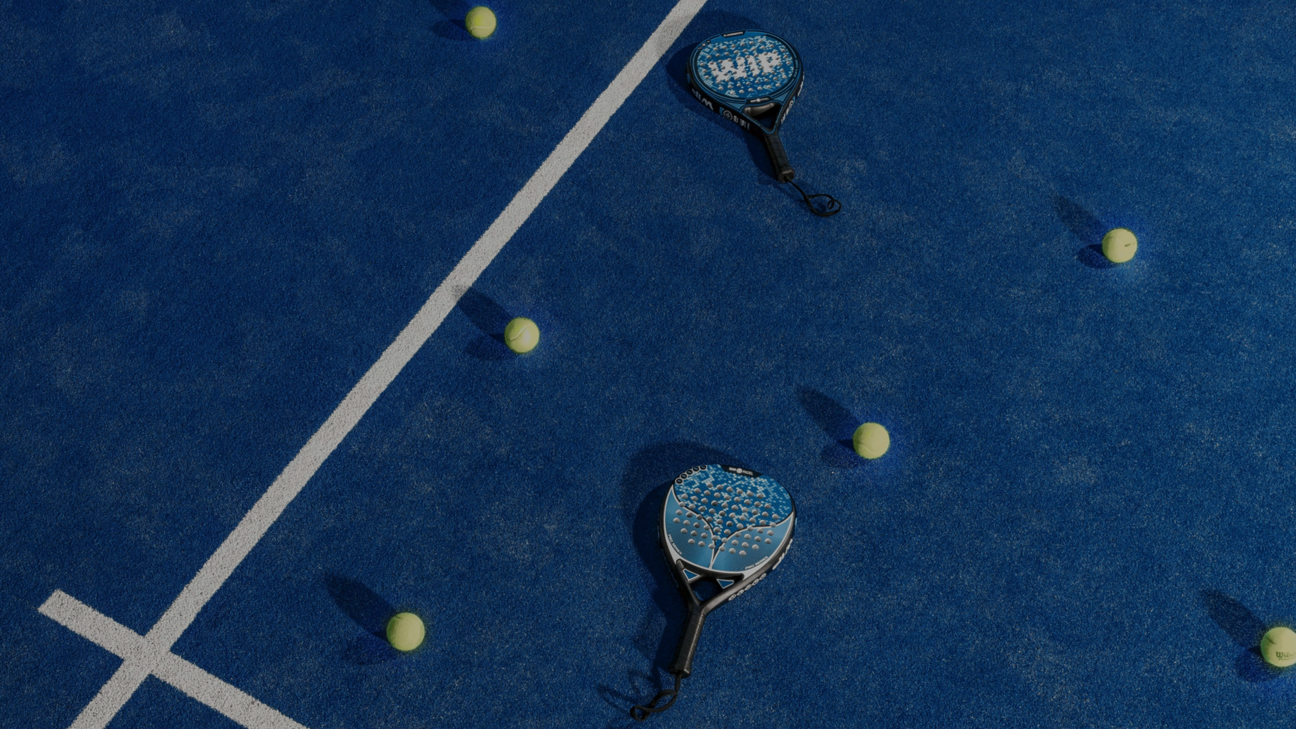 Padel courts viewed from above