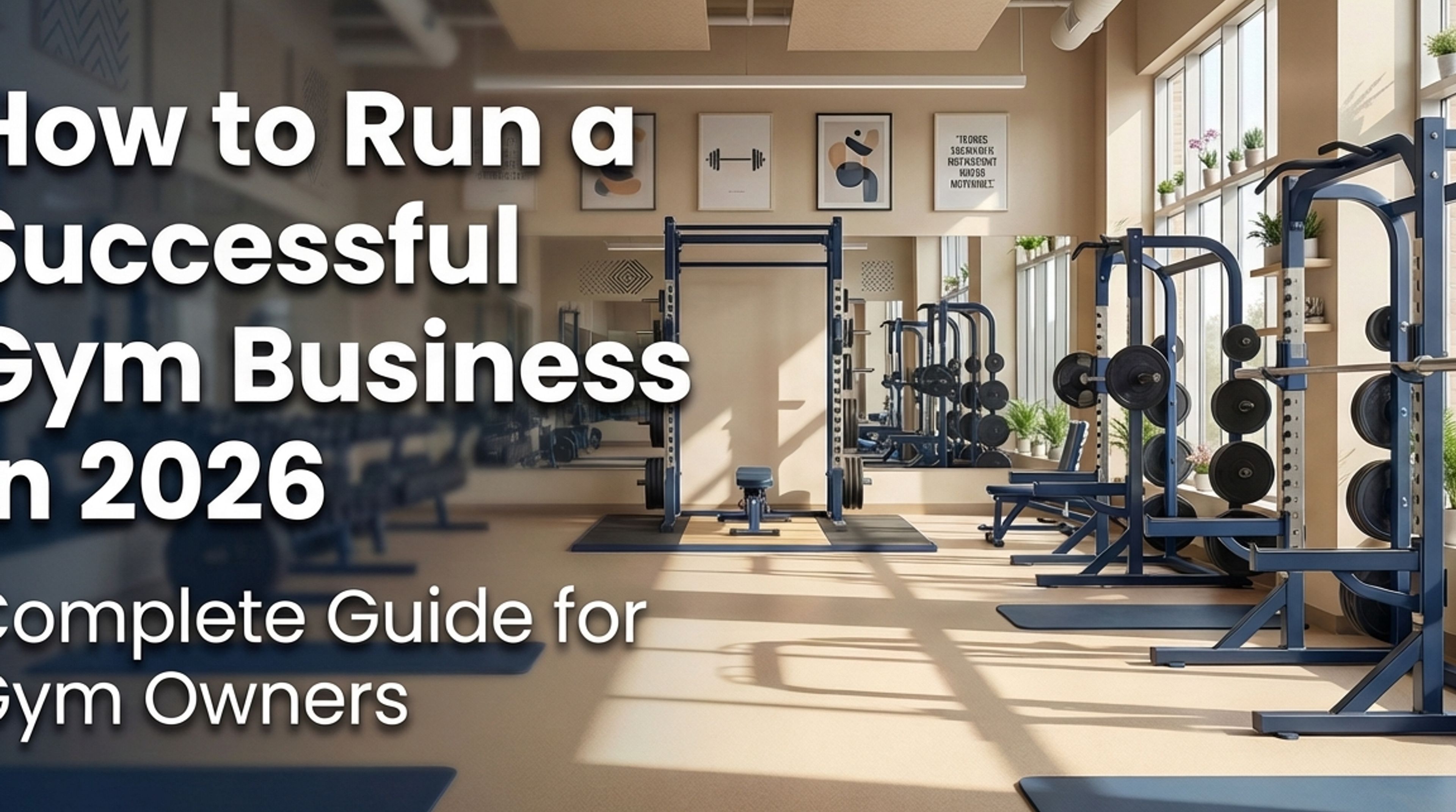 Modern gym interior with fitness equipment showing successful gym business management in 2026