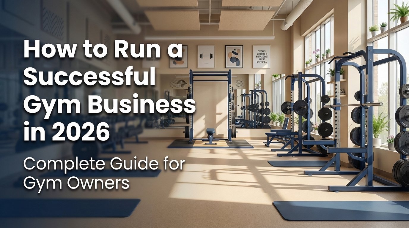 Modern gym interior with fitness equipment showing successful gym business management in 2026