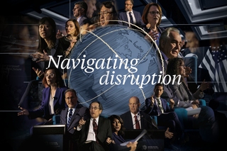 Collage of speakers at the conference.