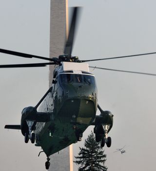 The presidential helicopter Marine One