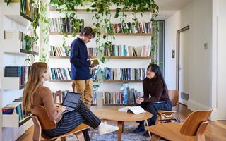 Three USSC students working together