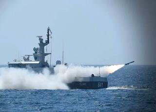 KCR-40 FACM launching a C-705 anti-ship missile during the SINKEX naval exercise