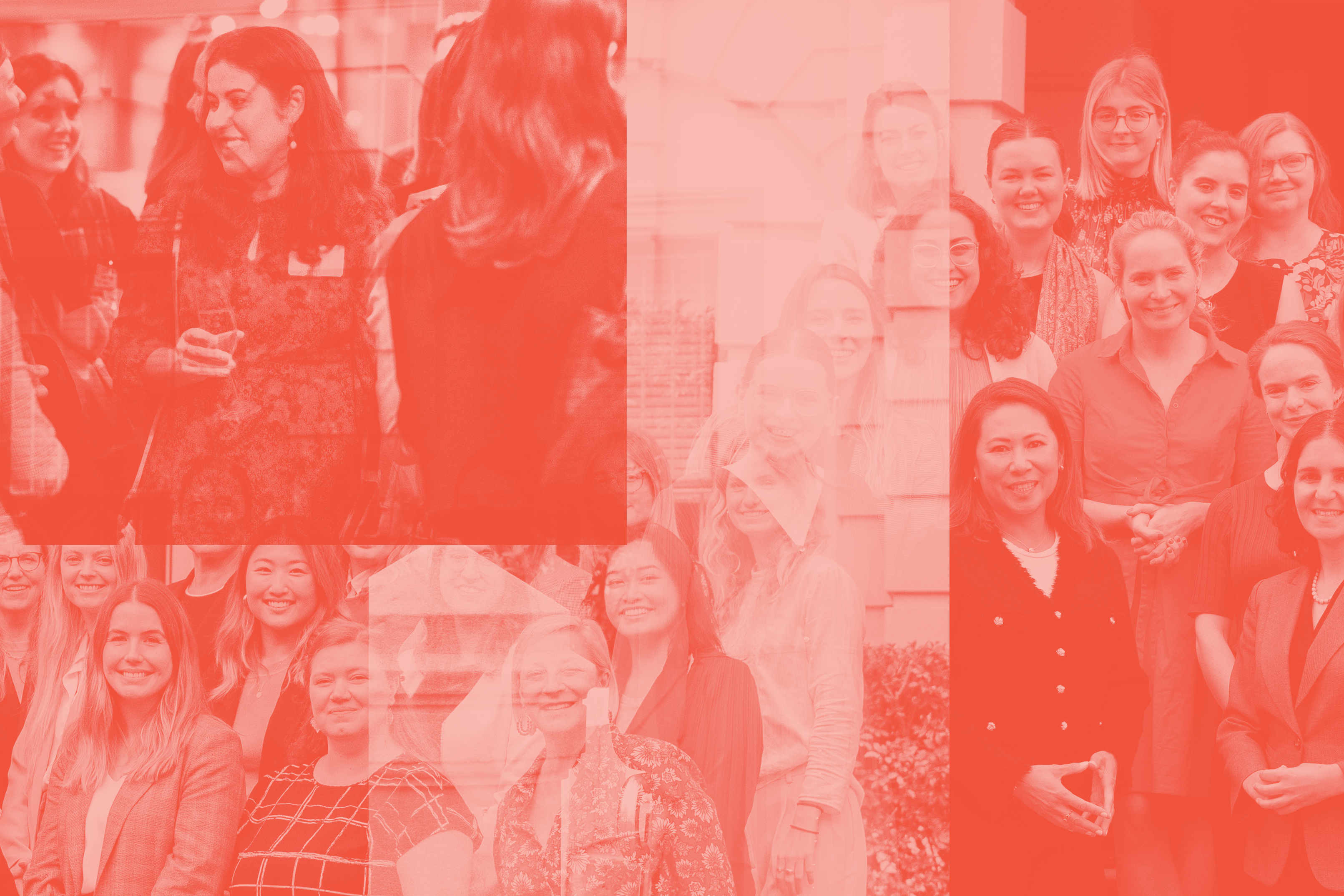 Montage of Women in the Alliance events and group photos.