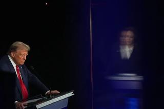 Donald Trump and Kamala Harris at the presidential debate in September 2024.