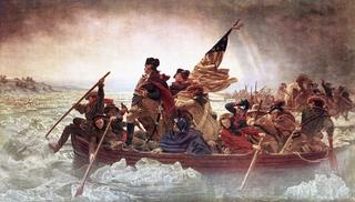 ‘Washington crossing the Delaware’ oil on canvas painted by Emanuel Leutze