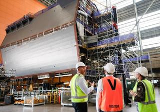 Australia’s Minister for Defence Industry and Capability Delivery the Honourable Pat Conroy MP visited the BAE Systems Australia facility at the Osborne Naval Shipyard, January 2025.