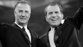 Spiro Agnew and Richard Nixon