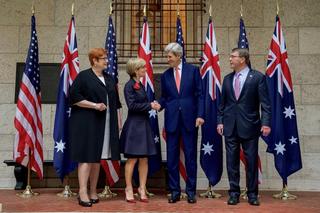 Minister for Defence Marise Payne, Minister for Foreign Affairs Julie Bishop, Secretary of State John Kerry and Secretary of Defense Ash Carter