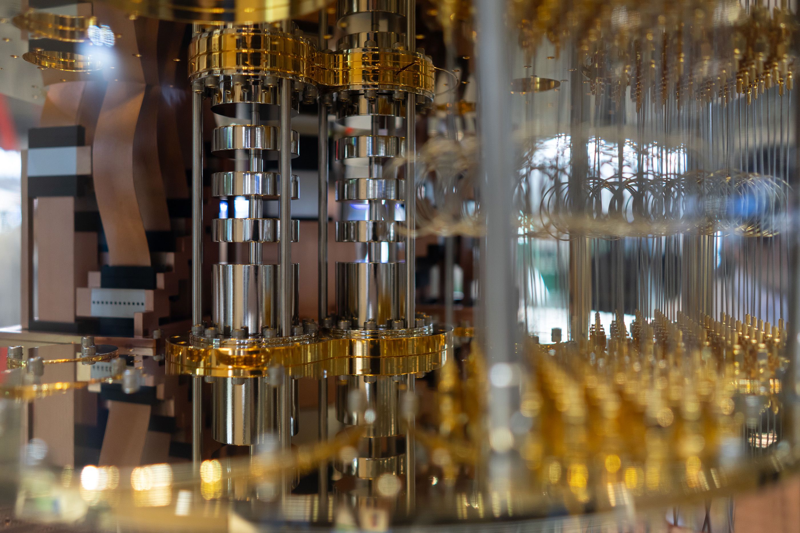 A model of a quantum computer is displayed during the Ceatech event in Chiba, Japan, October 2024. 