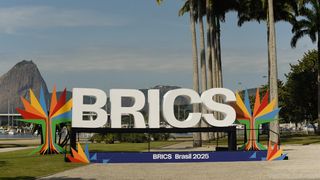 Heads of state from BRICS nations attend a meeting at the Museum of Modern Art (MAM) during the BRICS Summit in Rio de Janeiro, Brazil, on July 06, 2025