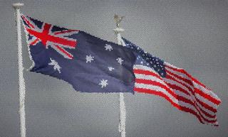 Australian and US flags