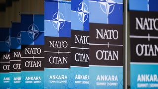 NATO Summit banners during the 2026 Ankara Summit in Ankara, Turkiye, on July 7th, 2026. (Photo by Beata Zawrzel/NurPhoto via Getty Images)