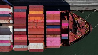 A shipping container from above.