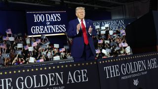 President Trump celebrating 100 days in office