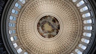 Inside the Capitol building dome