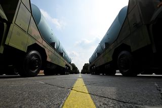 The nuclear missile formation attends a military parade in Beijing, capital of China, Sept. 3, 2025.