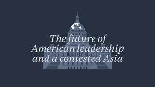 Image of the poster for the Sydney International Strategy Forum 2024, with the theme being 'The future of American leadership and a contested Asia'.