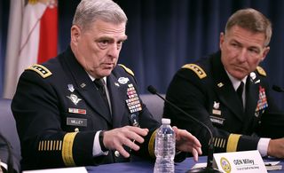 US Army Chief of Staff General Mark Milley (L) (July 2018)