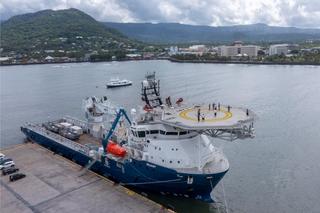 ADF Pacific Support Vessel, ADV Reliant alongside at the Port of Apia in Samoa, December 2022 