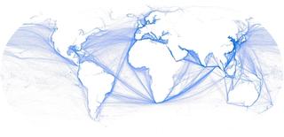 Figure 1. World shipping lanes