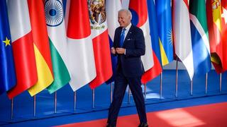 President Joe Biden arrives for the welcome ceremony of the G20 summit in Rome, 30 October 2021