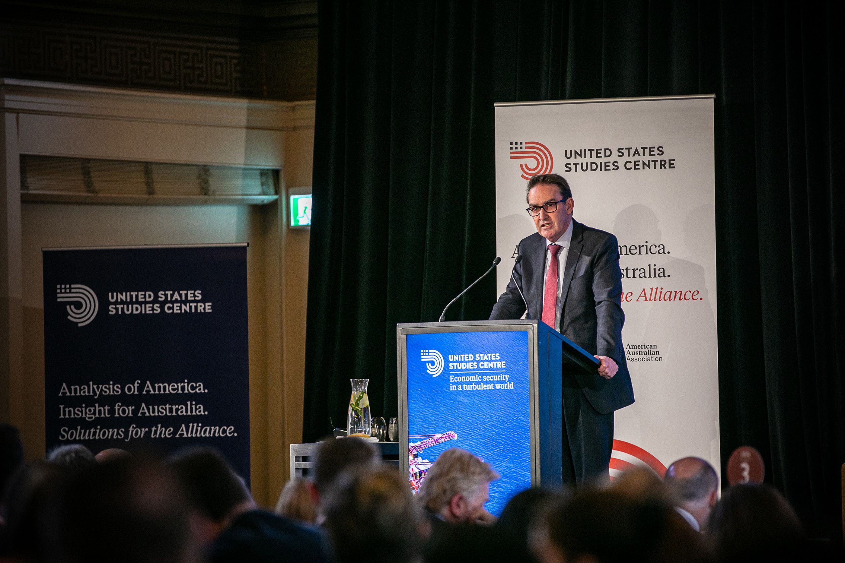 Then Secretary to the Treasury Dr Steven Kennedy PSM addressing the United States Studies Centre’s Economic Security Conference in June 2024.