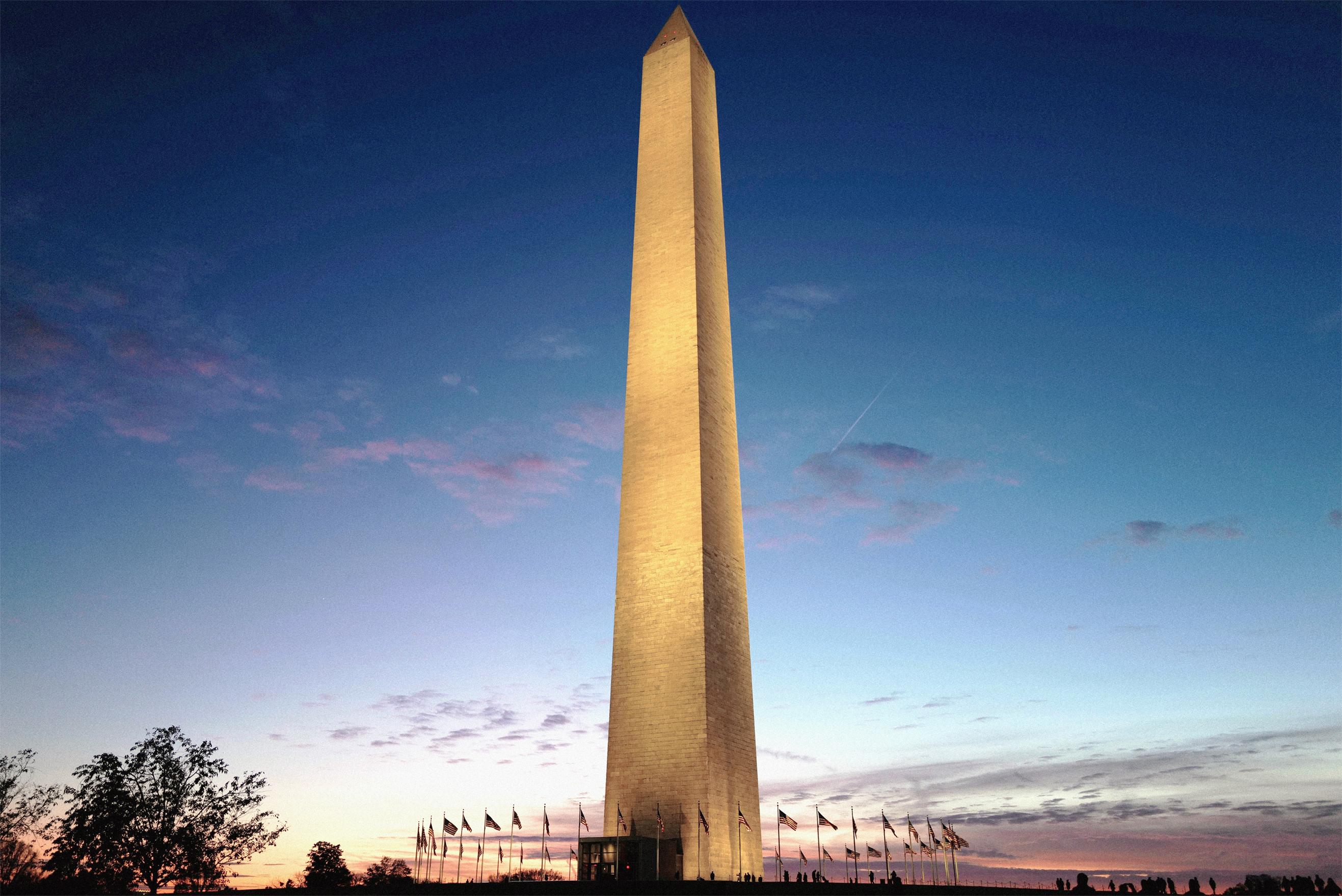 The Washington Monument at sunset