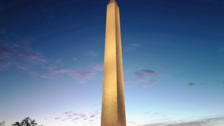 The Washington Monument at sunset