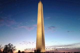 The Washington Monument at sunset
