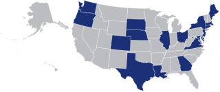 Map showing states where Juneteenth is a paid state holiday