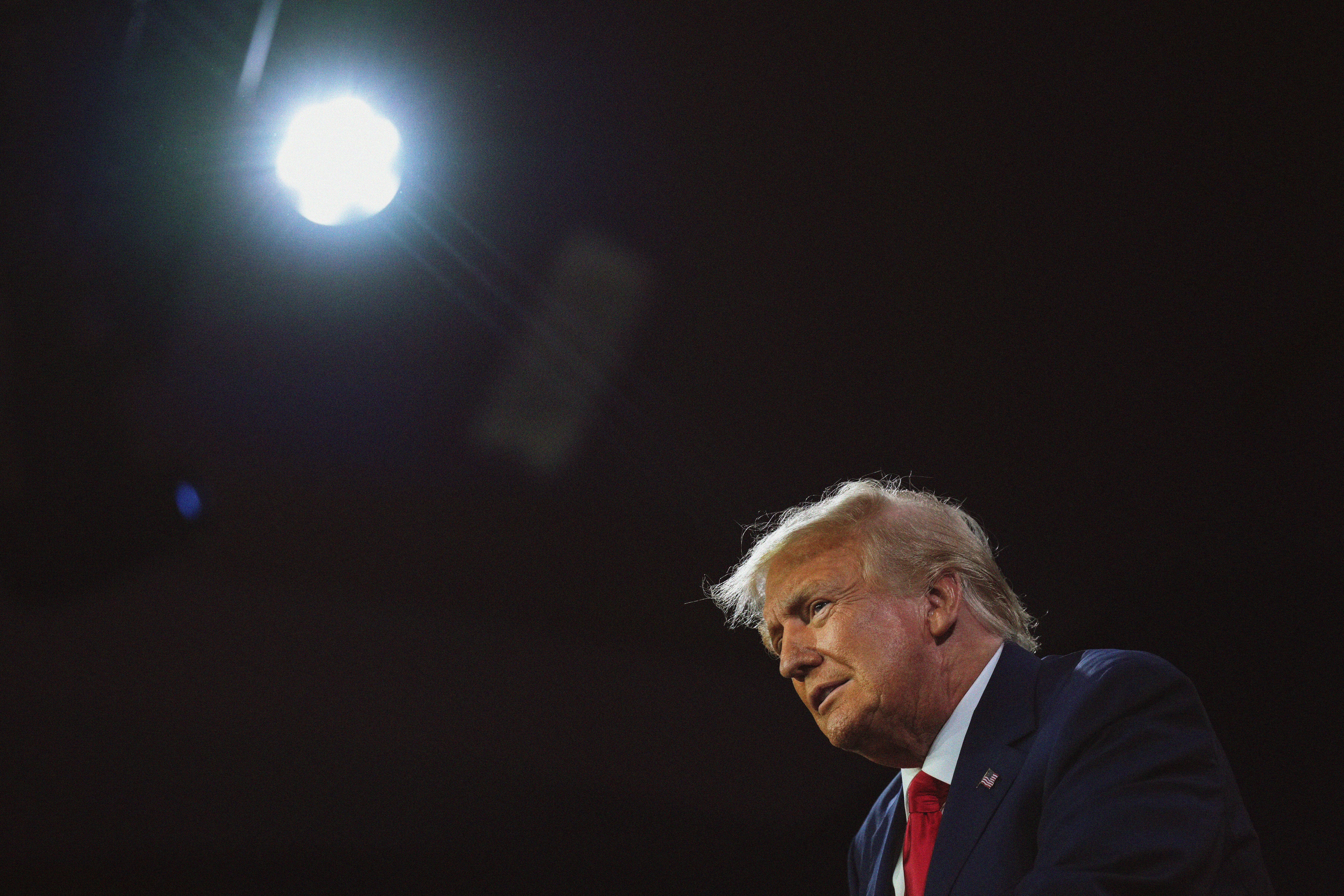 Republican presidential candidate former U.S. President Donald Trump speaks at the Faith and Freedom Road to Majority conference at the Washington Hilton on June 24, 2023 in Washington, DC