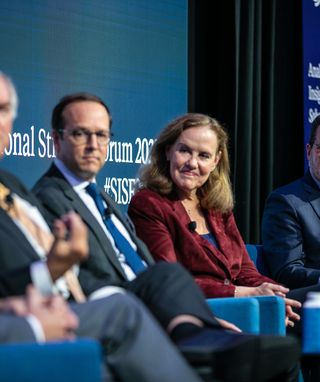 Michèle Flournoy, Adm. Phil Davidson, The Hon. Kim Beazley, Dr Evan Medieros and Dr Michael Green speaking at the Sydney International Strategy Forum