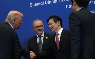 South Korean President Lee Jae Myung, US President Donald Trump and Australian Prime Minister Anthony Albanese