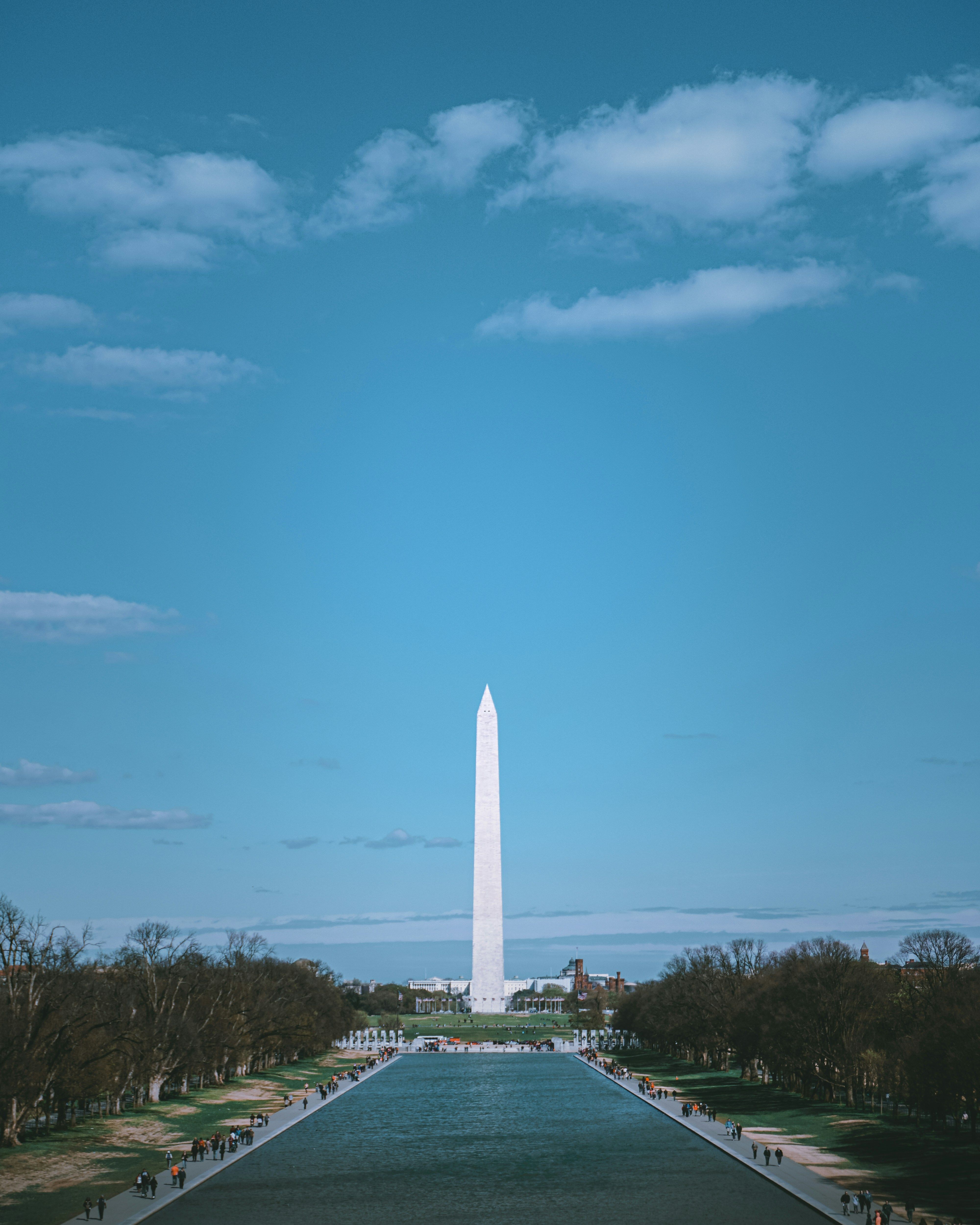Image of the Lincoln Memorial Pool with the Washington Monument in the background.