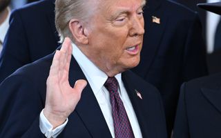 : Donald Trump is sworn as U.S. president in the U.S. Capitol Rotunda on January 20, 2025 in Washington, DC