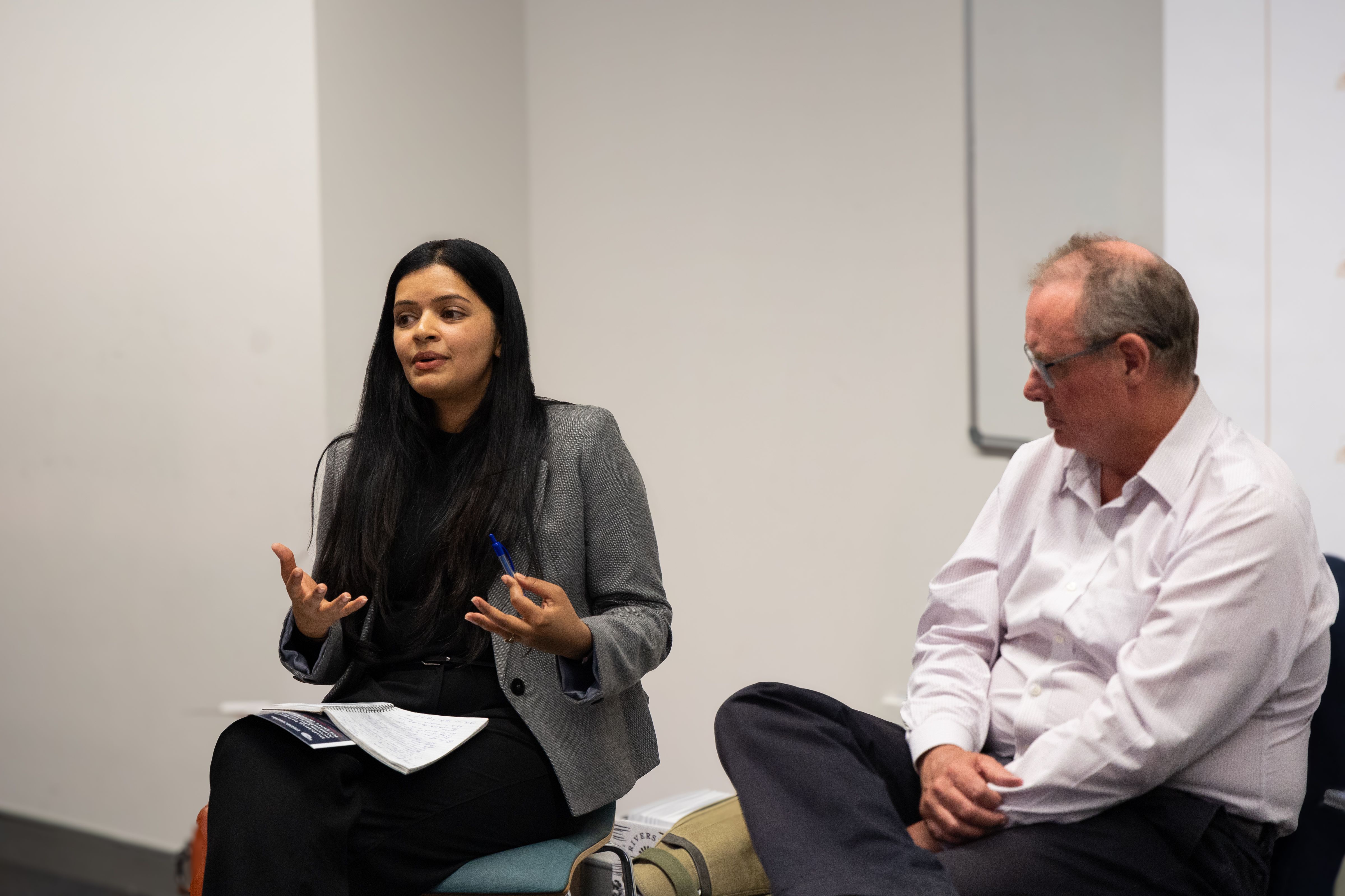 Person talking to an audience at an event hosted by the Centre.