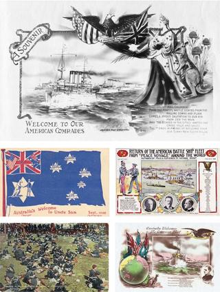 Celebrations and events surrounding the Great White Fleet’s arrival generated much ephemera and souvenirs