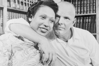 Mildred Loving and her husband Richard Loving sit for a photograph on Jan. 26, 1965.