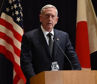 US Defence Secretary James Mattis during a joint press conference at the defence ministry in Tokyo on 4 February 2017