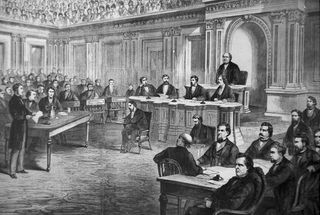 The impeachment trial of President Andrew Johnson
