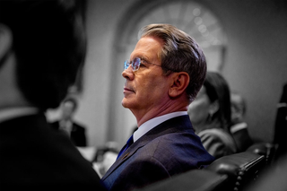 Scott Bessent participating in a meeting.