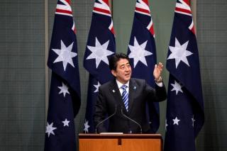 Japanese Prime Minister Shinzo Abe addresses Australia’s Parliament House in Canberra, 8 July 2014