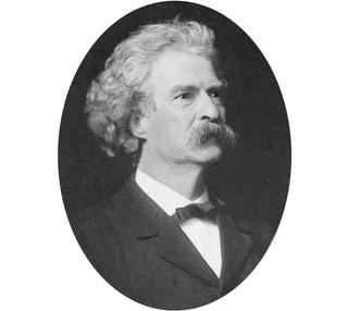 The loquacious writer Mark Twain photographed at the Falk Studios, Sydney in 1895