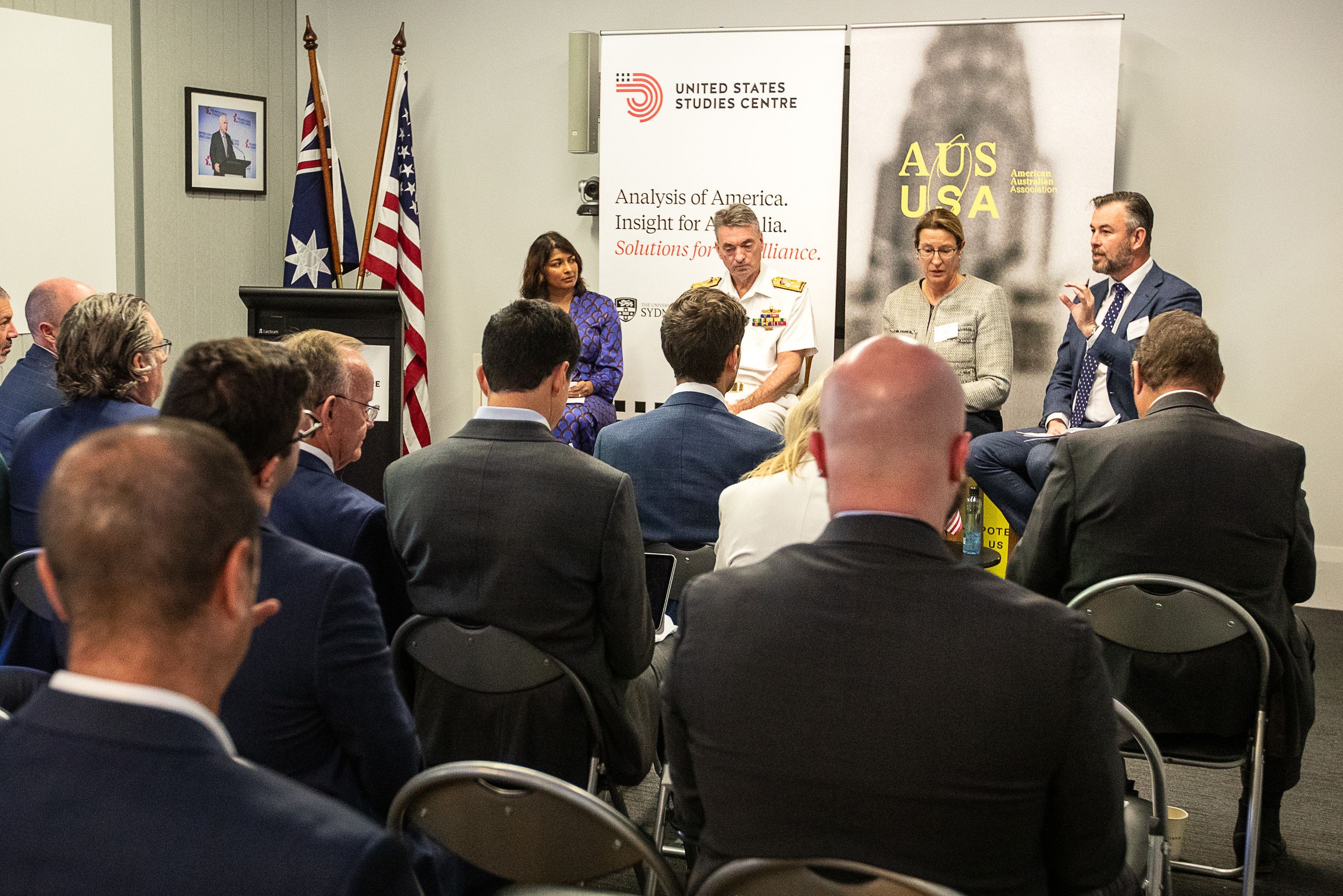 Dr Lavina Lee, Vice Admiral Jonathan Mead AO RAN, Kate Louis and Professor Peter Dean