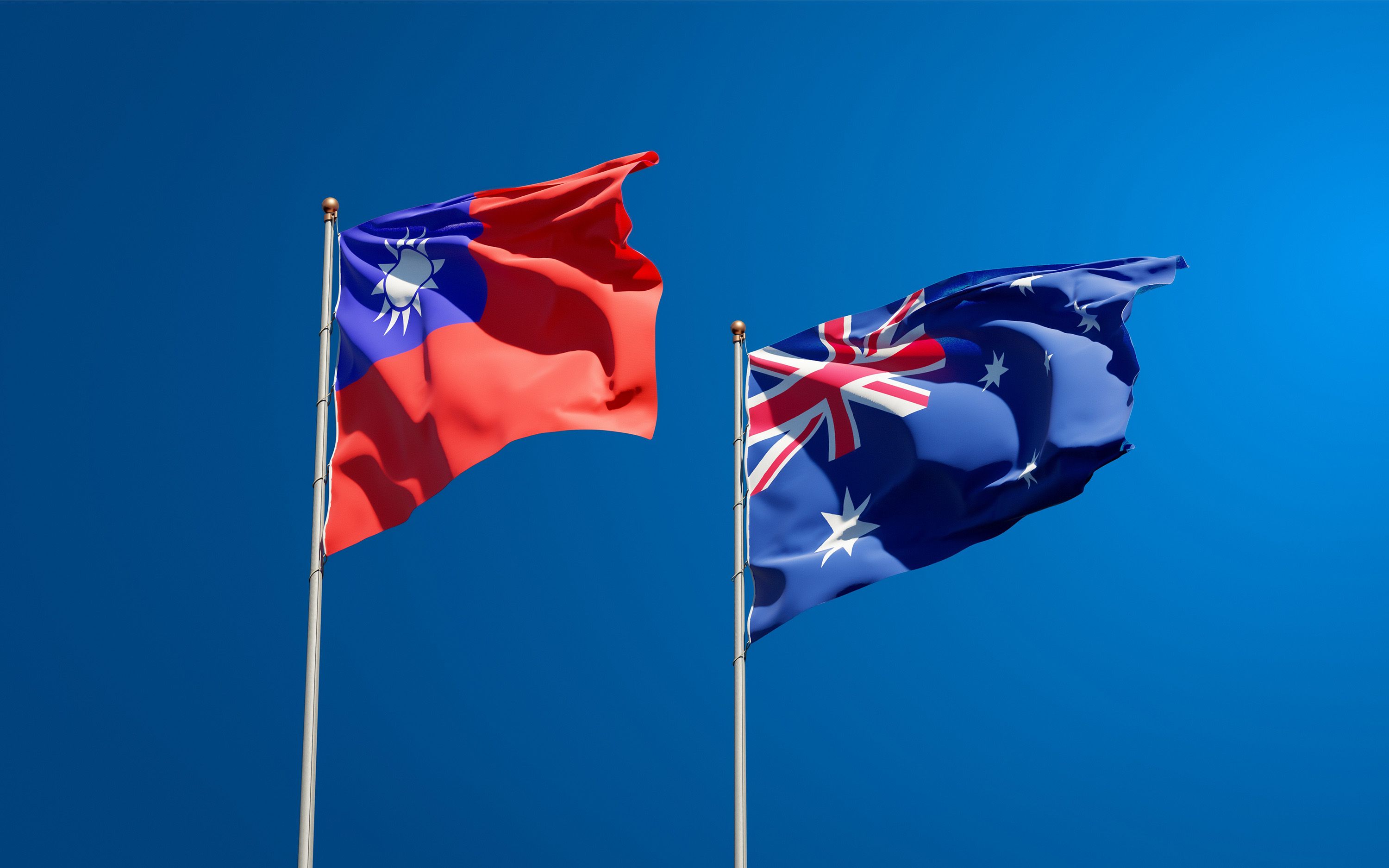 Taiwan and Australia flags