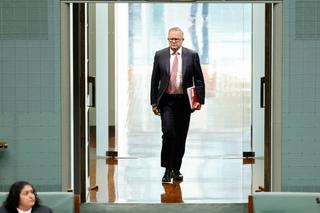 Prime Minister Anthony Albanese arrives to the House of Representatives for Question Time on March 10, 2026 in Canberra, Australia.